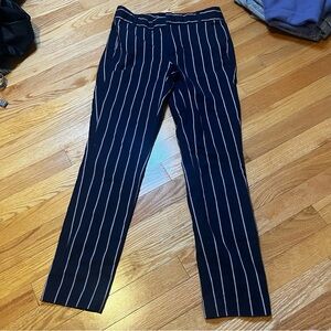 Tommy Hilfiger Navy Pants with White Stripes